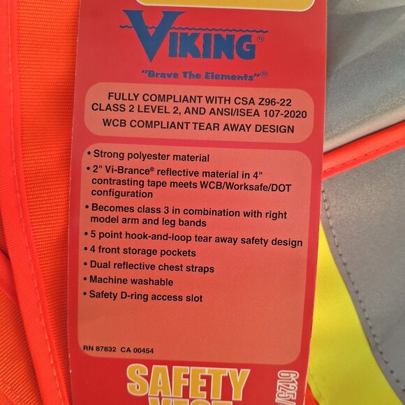 NWT Viking Safety Vest with Reflective Stripes - Picture 6 of 15